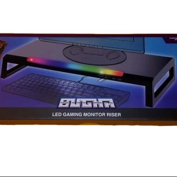 Computers, Laptops & Parts Bugha Led Pc Gaming Monitor Riser W Usb Hub Brand New Ships Out